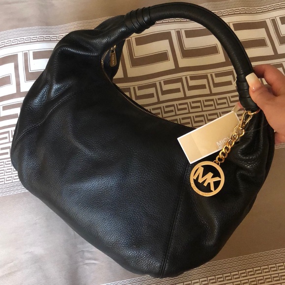 Brand New Michael Kors Black Leather 